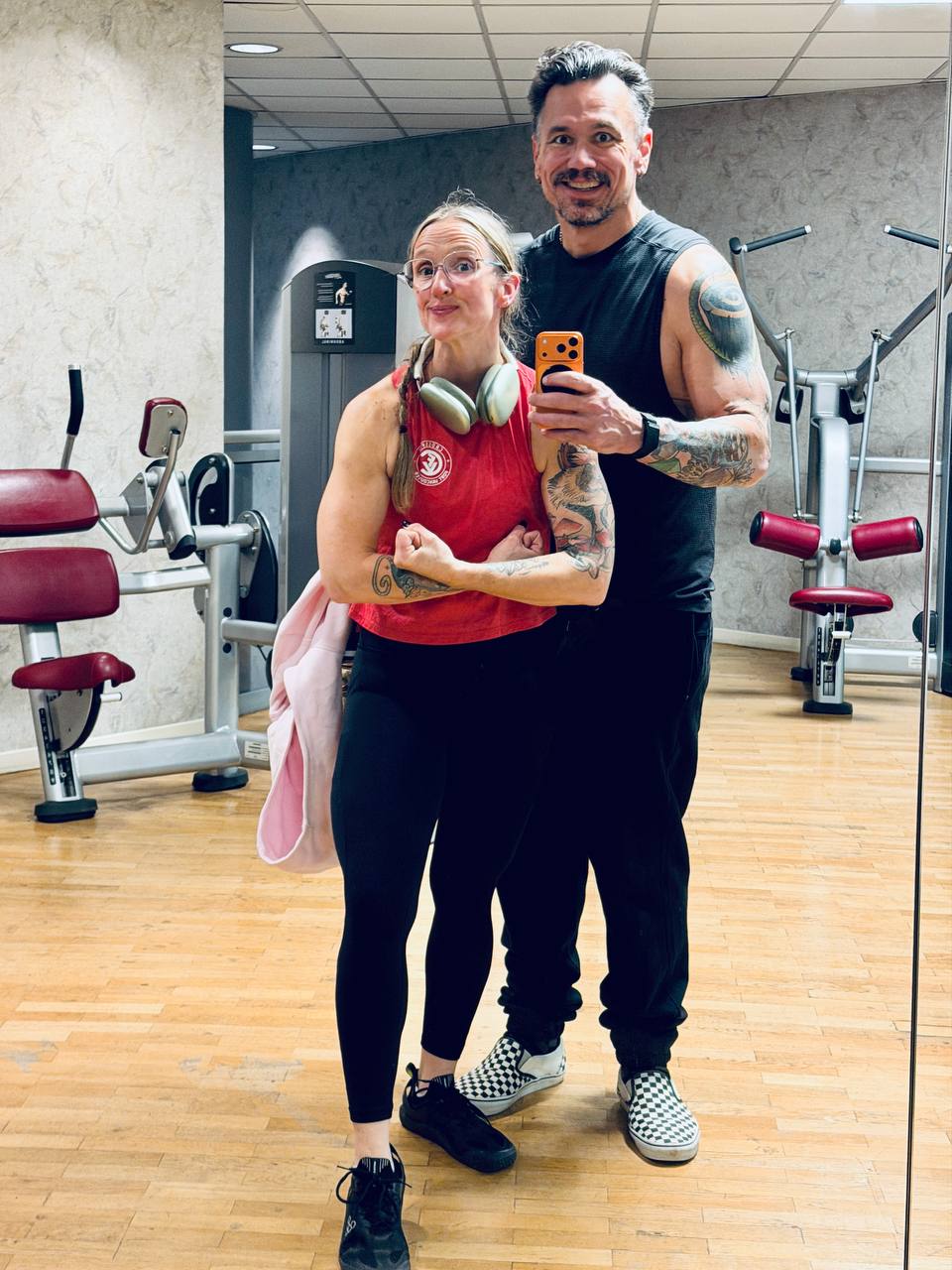 Kristina and me at the gym