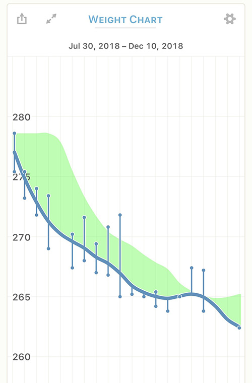 chart tracking weight loss